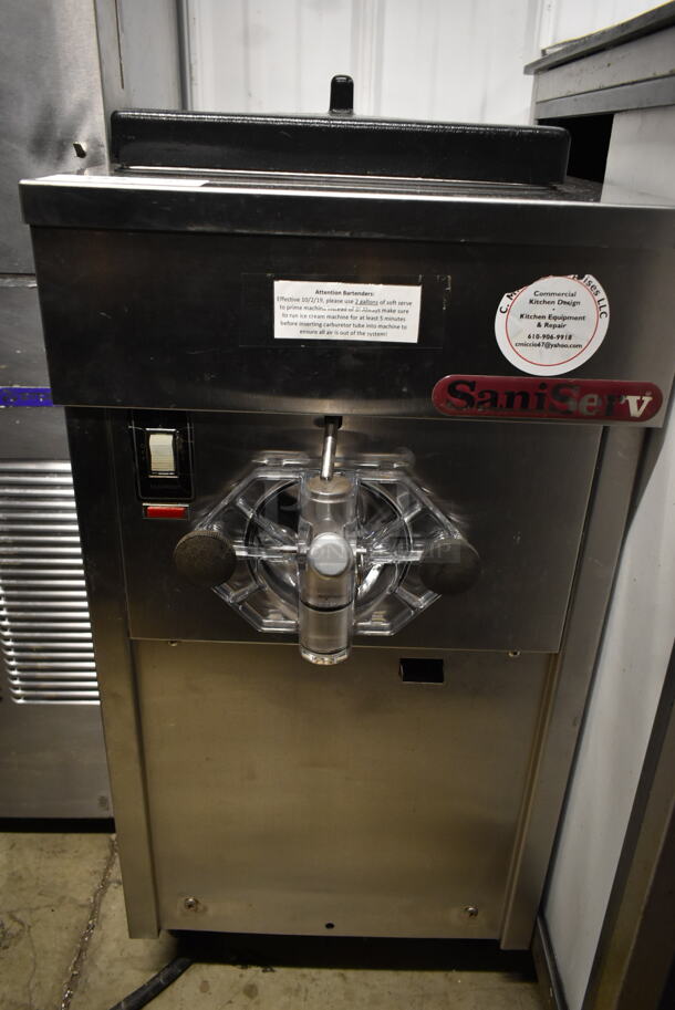 2012 SaniServ A4041N Stainless Steel Commercial Countertop Air Cooled Single Flavor Soft Serve Ice Cream Machine. 208-230 Volts, 1 Phase.  - Image 2 of 6