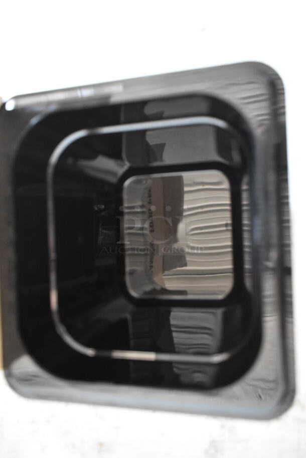 Box of 6 BRAND NEW! Black Poly 1/6 Size Drop In Bins. 1/6x6 - Image 4 of 5