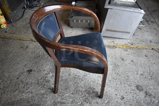 60 Wooden Dining Height Chairs w/ Arm Rests and Cushions. 60 Times Your Bid! - Image 7 of 8
