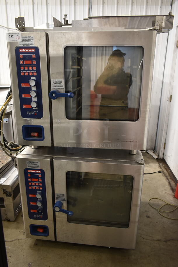 2 2013 Eloma Multimax B 6-11 Stainless Steel Commercial Electric Powered Full Size Electric Powered Combi Convection Ovens. 208 Volts, 3 Phase. 2 Times Your Bid!