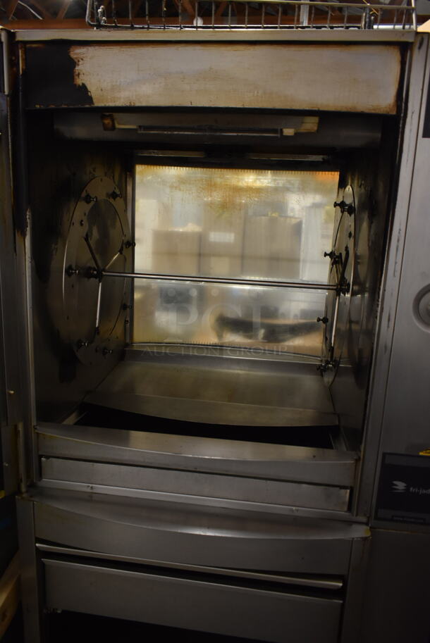 Fri-jado STG7-P Stainless Steel Commercial Electric Powered Rotisserie Oven w/ Under Shelf on Commercial Casters. 208 Volts, 3 Phase. - Image 7 of 9