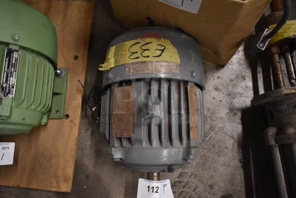 Underwriters Laboratories Metal Motor. 230/460 Volts, 3 Phase. - Image 3 of 5