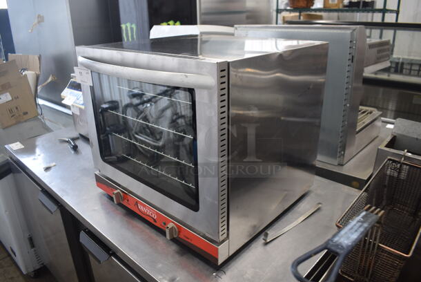 Avantco 177CO28 Commercial Stainless Steel Half Size Countertop Convection Oven With Steel Racks. 208/240V.  - Image 3 of 5