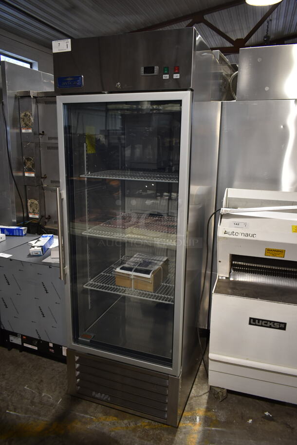 BRAND NEW! Arctic Air AGR23 Stainless Steel Commercial Single Door Reach In Cooler Merchandiser w/ Poly Coated Racks. 115 Volts, 1 Phase. Tested and Working! - Image 2 of 7