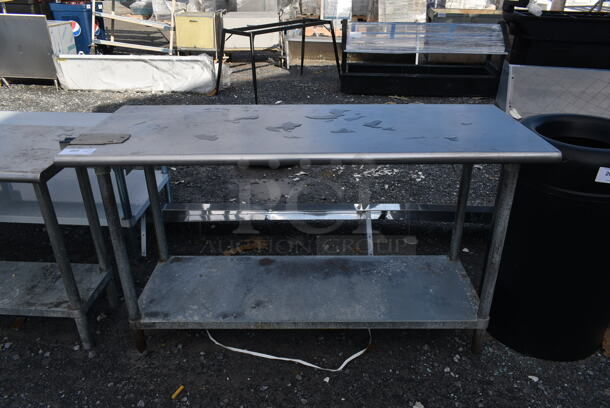 Stainless Steel Commercial Table w/ w/ Commercial Can Opener Mount and Under Shelf. - Image 1 of 4