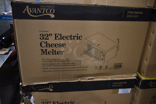 4 BRAND NEW SCRATCH AND DENT! Avantco 177CHSME32M Stainless Steel Commercial Countertop Electric Powered 32" Cheese Melter. 208/240 Volts. Stock Picture Used as Gallery. 4 Times Your Bid! - Image 3 of 6