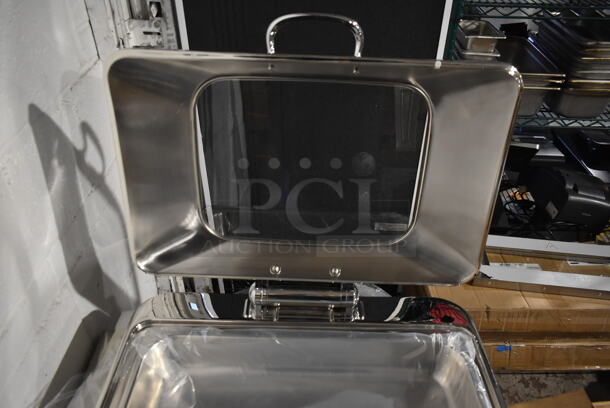 BRAND NEW SCRATCH AND DENT! Acopa Voyage 407IND8CHAF Stainless Steel Commercial Countertop 8 Quart Full Size Induction Chafing Dish. - Image 4 of 6