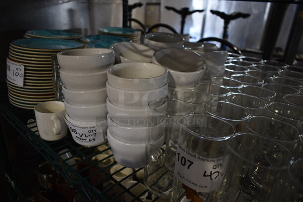 ALL ONE MONEY! Lot of Approximately 63 Various Dishes Including Bowls and Saucers. - Image 3 of 4