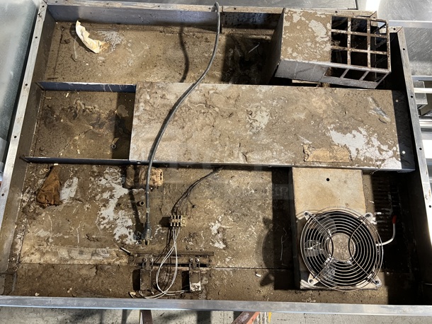 Stainless Steel Commercial Gas Powered Mini Rotating Rack Oven w/ View Through Doors and Lower Pan Rack on Commercial Casters. 48x36x75. Picture of the Unit Powered On Before Removal Is Included In the Listing. - Image 11 of 11