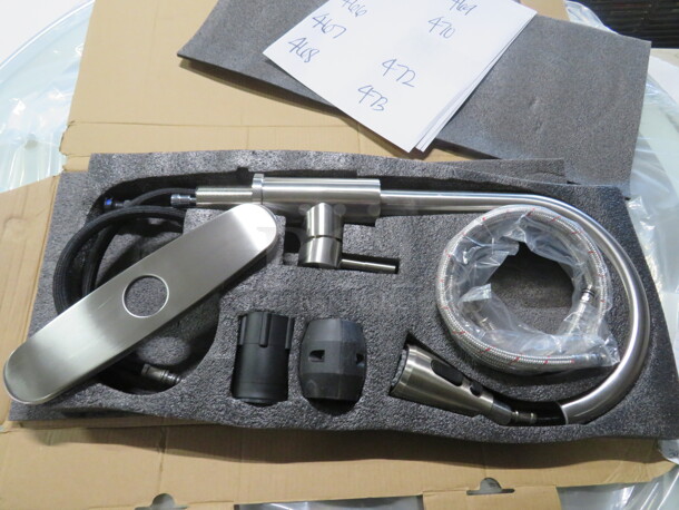 One Stainless Steel Hose Faucet Kit, In Brushed Nickel. #40104BN. - Image 1 of 2