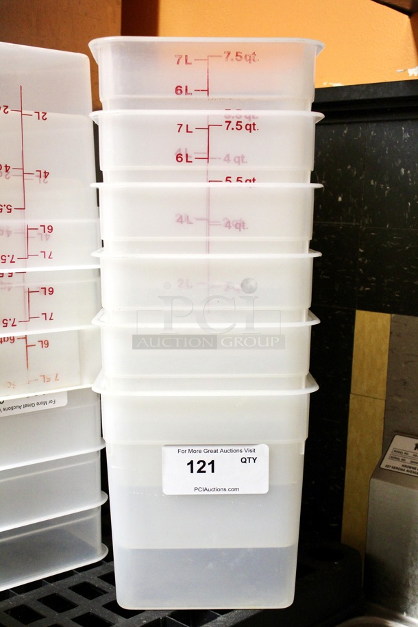 NICE!  Cambro CamSquares® 8 Qt. Translucent Square Polypropylene Food Storage Container. 6x Your Bid - Image 1 of 1