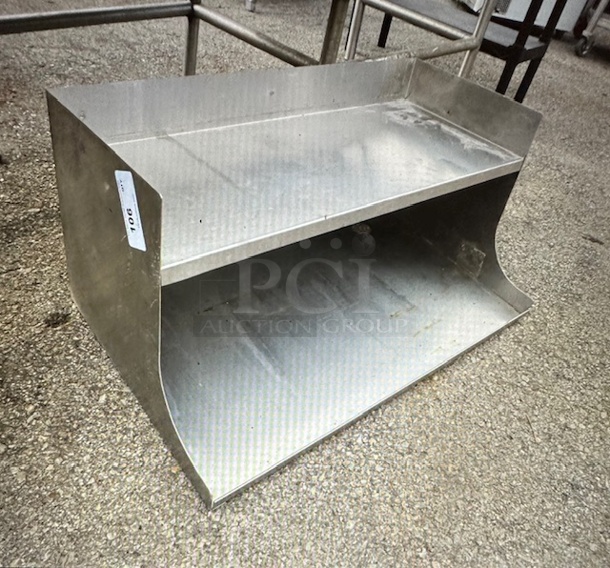 One Stainless Steel Wall Mount Double Shelf. 34X20X17 - Image 2 of 2