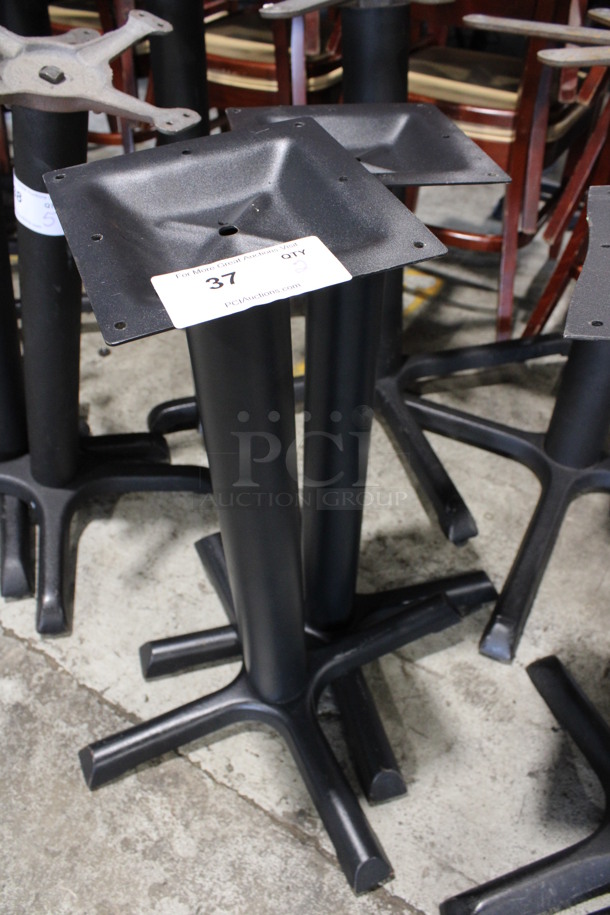 2 Black Metal Table Bases. 21x21x28. 2 Times Your Bid! - Image 3 of 4