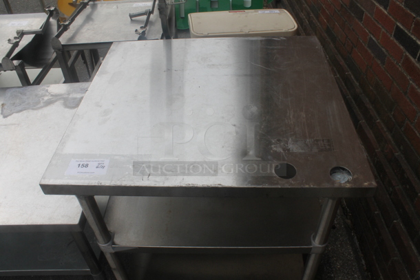 Stainless Steel Commercial Table w/ 2 Stainless Steel Under Shelves. - Image 2 of 6