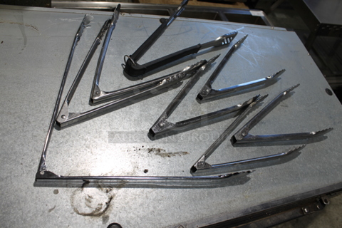 ALL ONE MONEY! Lot of 8 Metal Tongs
