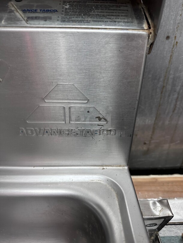 Clean! Advance Tabco 7-PS-80 Stainless Steel Wall Mount Commercial Hand Sink w/17L x 15W x 23D Bowl NSF  - Image 4 of 6