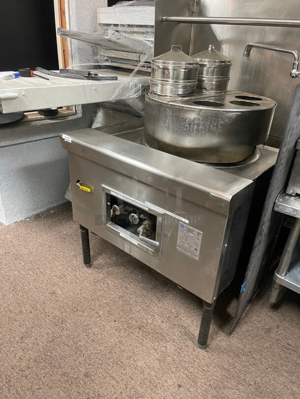 Barley Used! Commercial Heavy Duty Single Wok Natural Gas NSF Tested and Working! - Image 3 of 10
