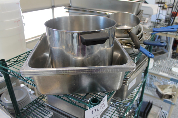 ALL ONE MONEY! Tier Lot of Various Items Including Sauce Pans and Drop In Bins - Image 2 of 4