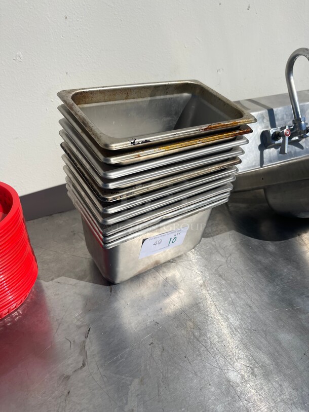 Winco SPJH-402 Quarter Size Steam Pan, Stainless Steel NSF
11x7x5  - Image 3 of 7