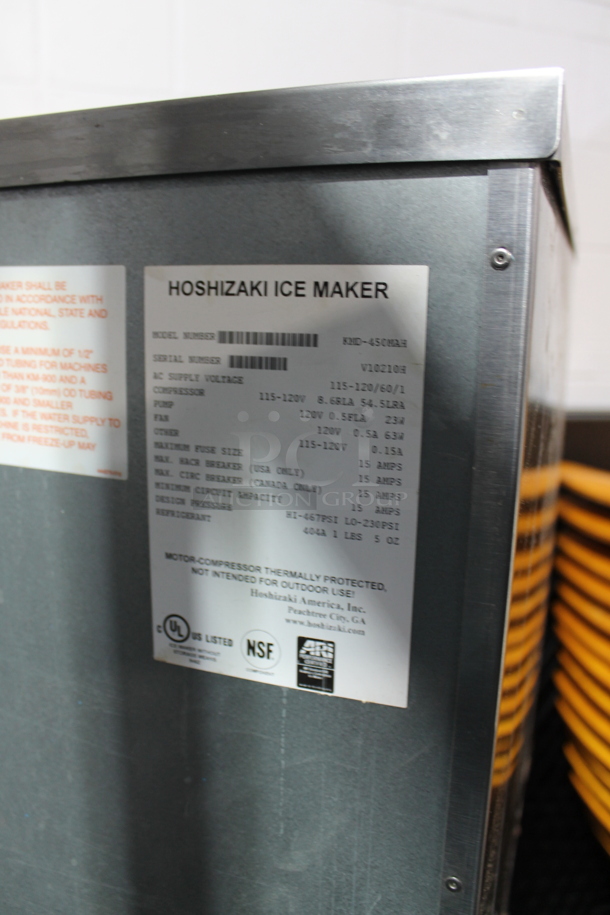 Hoshizaki KMD-450MAH Stainless Steel Commercial Ice Head on Commercial Ice Dispenser. 115-120 Volts, 1 Phase.  - Image 4 of 4