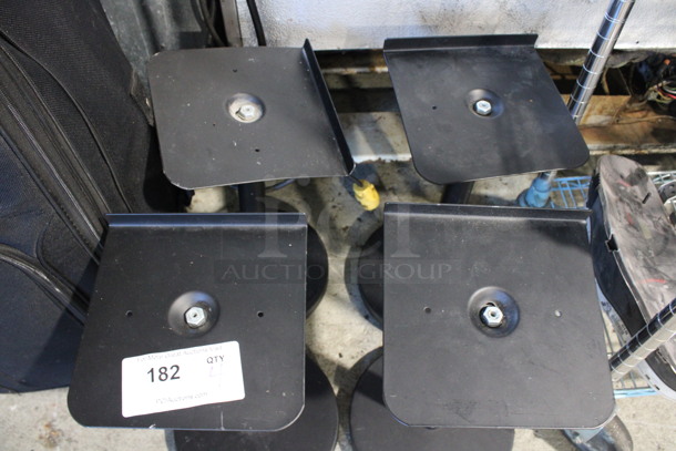 4 Black Metal Stands. 9.5x9.5x17. 4 Times Your Bid!  - Image 2 of 4