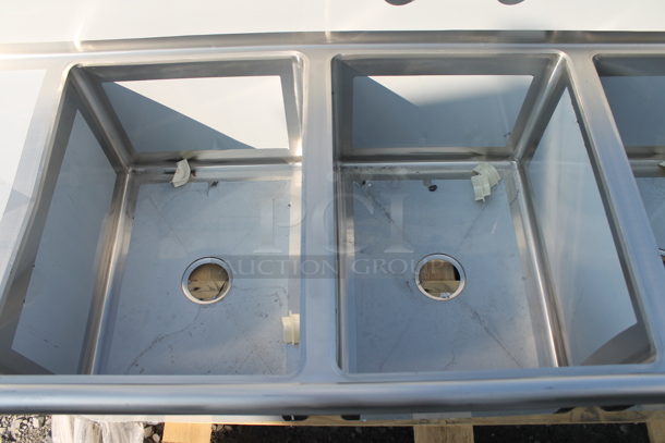 BRAND NEW SCRATCH AND DENT! Regency 600S31824218 Stainless Steel Commercial 3 Bay Sink w/ Dual Drain Boards. No Legs. Bays 18x24. Drain Boards 22.5x25.5 - Image 5 of 8