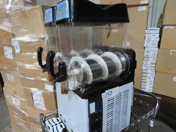 One AWESOME WORKING Dual Frozen Drink Machine. 16X20X32 - Image 3 of 3