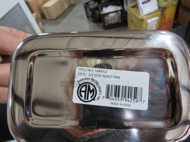 NEW American Metalcraft Mini Stainless Steel Roast Pan. #MRP53. 6XBID - Image 2 of 2