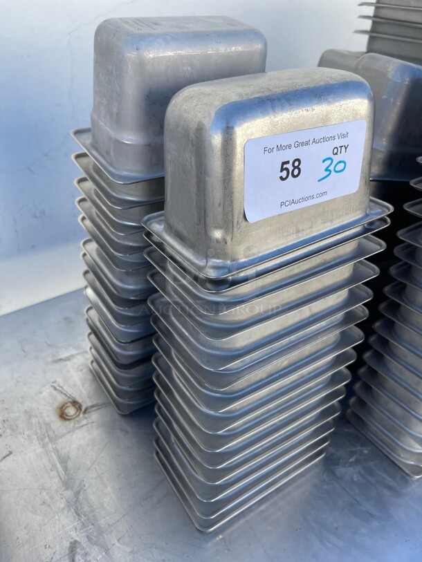 Clean! Commercial Stainless Steel Food Grade Containers 1/8 Size NSF  - Image 2 of 2