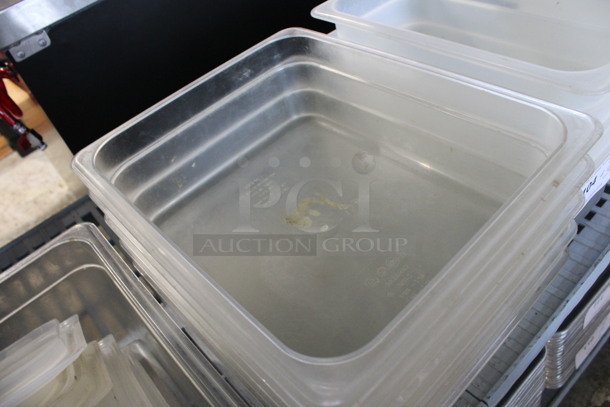 ALL ONE MONEY! Lot of 5 Poly Clear 1/2 Size Drop In Bins! 1/2x4 - Image 2 of 3