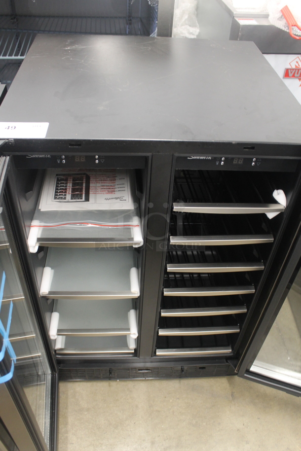 BRAND NEW SCRATCH AND DENT! Danby DBC2760BLS Stainless Steel Dual Zone 27 Bottle Built-In French Door Beverage Center / Wine Cooler Merchandiser. 115 Volts, 1 Phase. Tested and Working! - Image 4 of 7