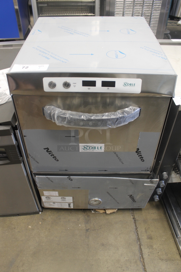 BRAND NEW SCRATCH AND DENT! 2022 Noble 495HTGW22 Stainless Steel Commercial Undercounter Glass Washer. 208-240 Volts, 1 Phase. - Image 1 of 6