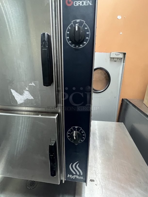 Groen Hyplus Commercial  Natural Gas Pressureless Steamer NSF. Tested and Working! - Image 3 of 5