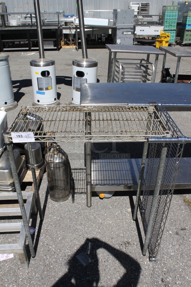 Chrome Finish Wire Shelving Unit. - Image 1 of 2