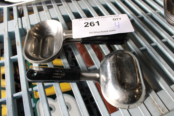 4 Stainless Steel Scoopers. 7.5". 4 Times Your Bid!  - Image 2 of 2