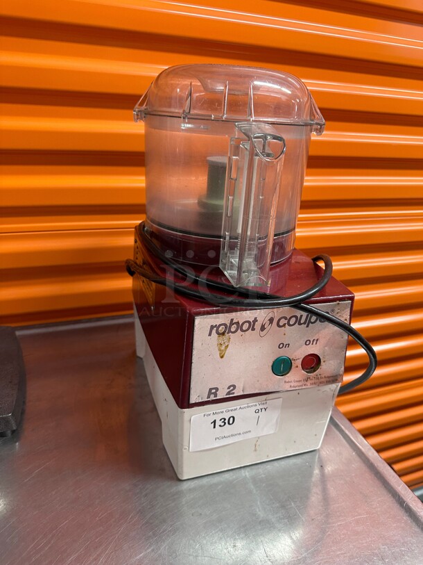 Working! Robot Coupe R2  1 Speed Commercial Cutter Mixer Food Processor w/ 3 qt Clear  Bowl, 120v NSF Tested and Working! - Image 3 of 4