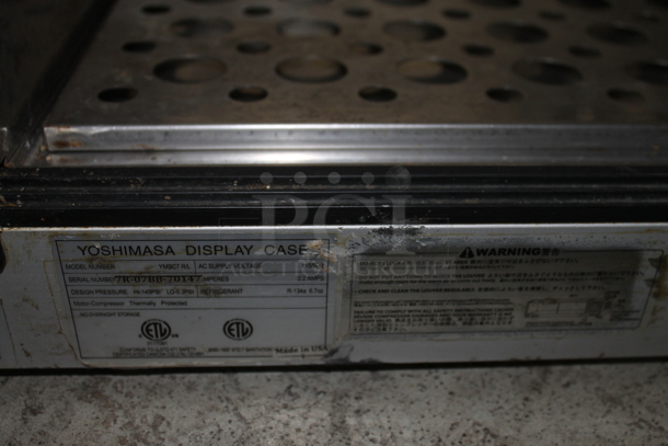 Yoshimasa YMSC7 R/L Stainless Steel Commercial Countertop Sushi Display Case Merchandiser. 115 Volts, 1 Phase. Cannot Test Due To Cut Power Cord - Image 5 of 6