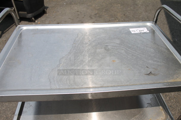 Commercial Stainless Steel Service Cart With 3 Shelves On Commercial Casters. - Image 6 of 8