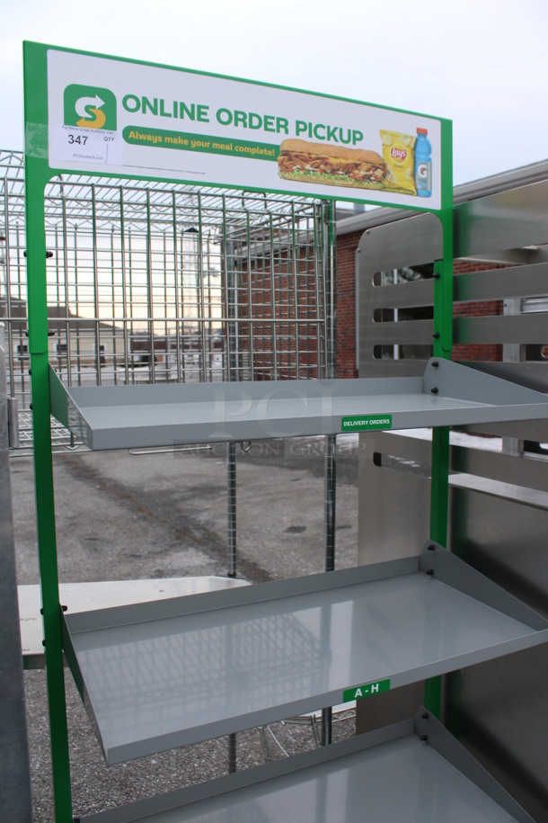 Green and Gray Metal 4 Tier Shelving Unit on Commercial Casters. 30x14x78 - Image 2 of 4