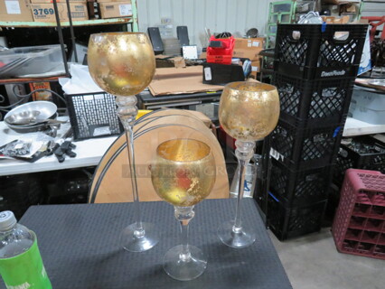 One Set Of Assorted Gold Decor. 3XBID
