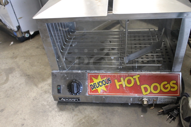 Adcraft HDS-1000W Commercial Stainless Steel Electric Countertop Hot Dog Steamer/Merchandiser. 120V.  - Image 5 of 9