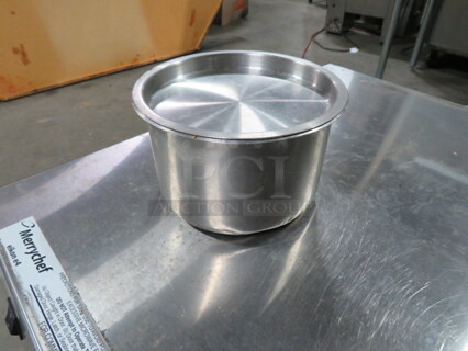 Stainless Steel 7X4 Crock With Lid. 3XBID