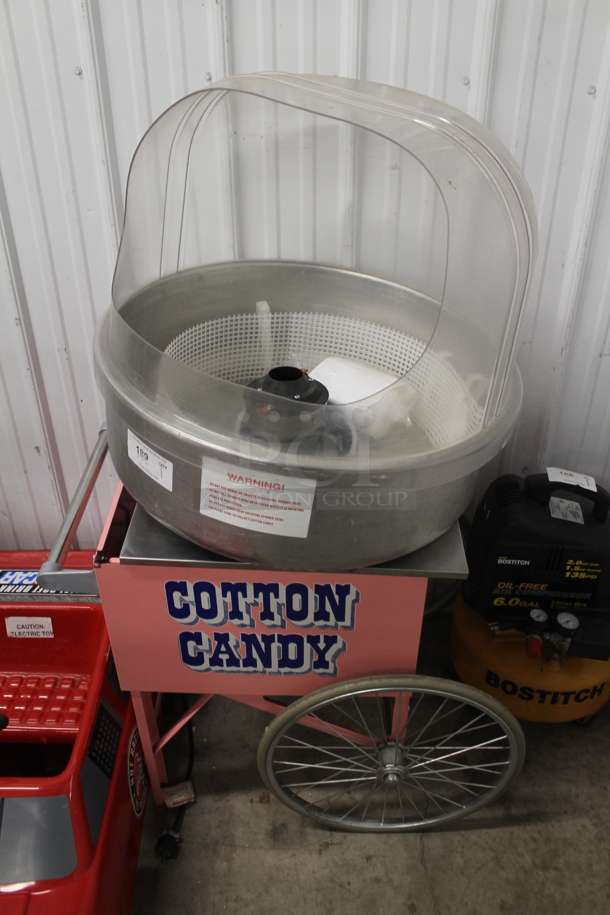 Metal Commercial Floor Style Cotton Candy Machine Cart. Tested and Working!