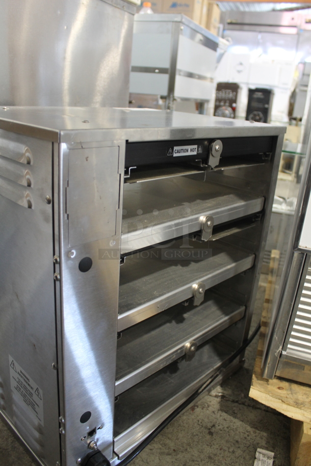 BRAND NEW! 2020 Duke RFHU-42-120H2 Stainless Steel Commercial Countertop 4 Tier Warming Holding Display Case. 120 Volts, 1 Phase. Tested and Working! - Image 6 of 8