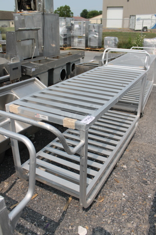 Newage Metal Commercial 2 Tier Cart w/ 2 Push Handle on Commercial Casters.