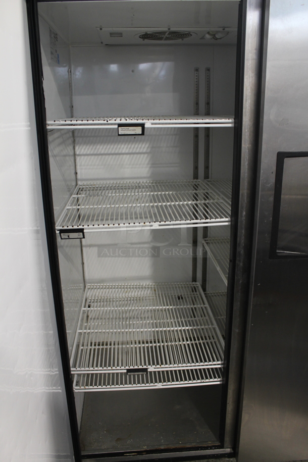2014 True TG2R-2S ENERGY STAR Stainless Steel Commercial 2 Door Reach In Cooler w/ Poly Coated Racks on Commercial Casters. 115 Volts, 1 Phase. Tested and Working! - Image 7 of 10