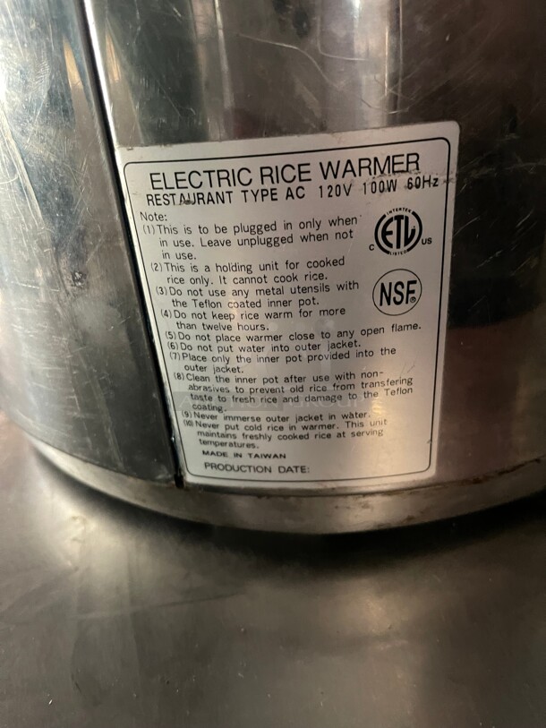 RiceMaster Commercial Rice Warmer NSF115 Volt Tested and Working! - Image 7 of 7