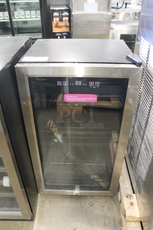 BRAND NEW SCRATCH AND DENT! Avanti BCA306SS-IS Commercial Stainless Steel Electric Beverage Cooler With Glass Door, Steel Shelves And Black Cabinet. 115V. Tested And Working!
