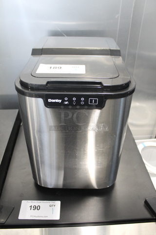 BRAND NEW SCRATCH AND DENT! Danby DIM2500SSDB Stainless Steel Commercial Countertop 25 Pound Ice Machine. 115 Volts, 1 Phase. Tested and Working!