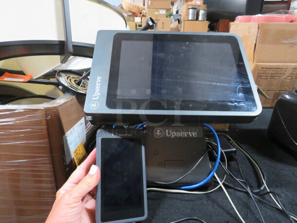 One Upserve POS System With Portable Credit Card Terminal.